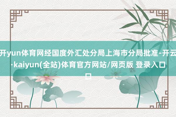 开yun体育网经国度外汇处分局上海市分局批准-开云·kaiyun(全站)体育官方网站/网页版 登录入口