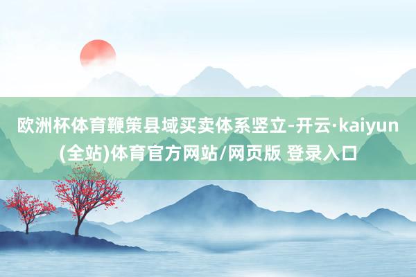 欧洲杯体育鞭策县域买卖体系竖立-开云·kaiyun(全站)体育官方网站/网页版 登录入口