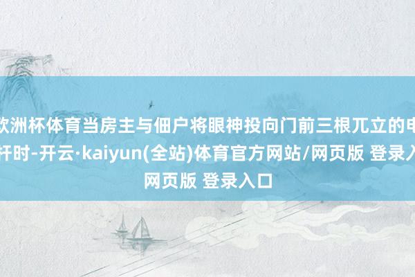 欧洲杯体育当房主与佃户将眼神投向门前三根兀立的电线杆时-开云·kaiyun(全站)体育官方网站/网页版 登录入口