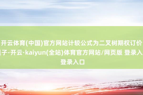 开云体育(中国)官方网站　　计较公式为二叉树期权订价模子-开云·kaiyun(全站)体育官方网站/网页版 登录入口