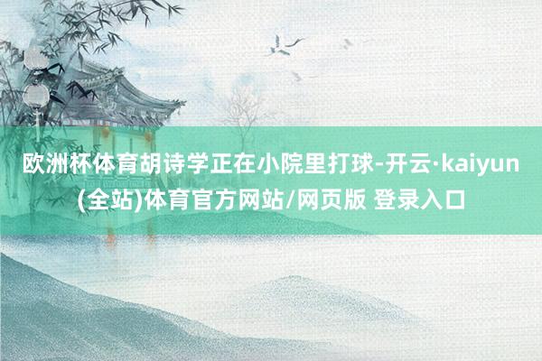 欧洲杯体育胡诗学正在小院里打球-开云·kaiyun(全站)体育官方网站/网页版 登录入口